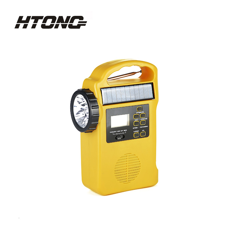 LED Flashlight Portable Emergency Solar Dynamo Radio HT-666